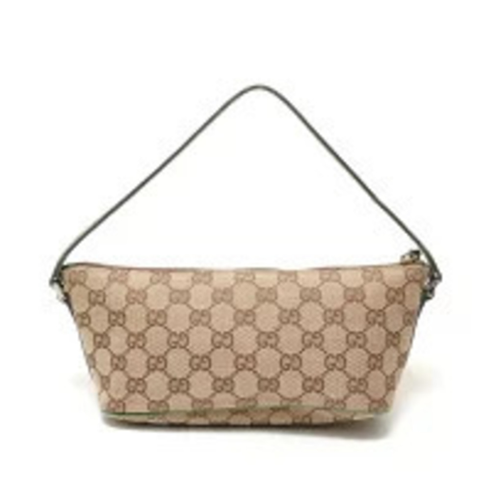 Gucci GG Canvas Shoulder Bag Brown Beige Cream